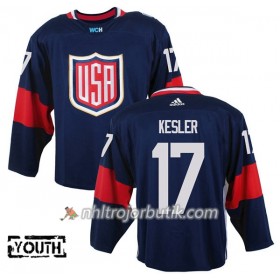 USA Tröja Ryan Kesler 17 World Cup 2016 Barn Blå Premier